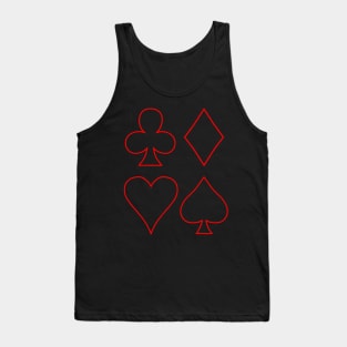 Playing Cards Shape Tank Top